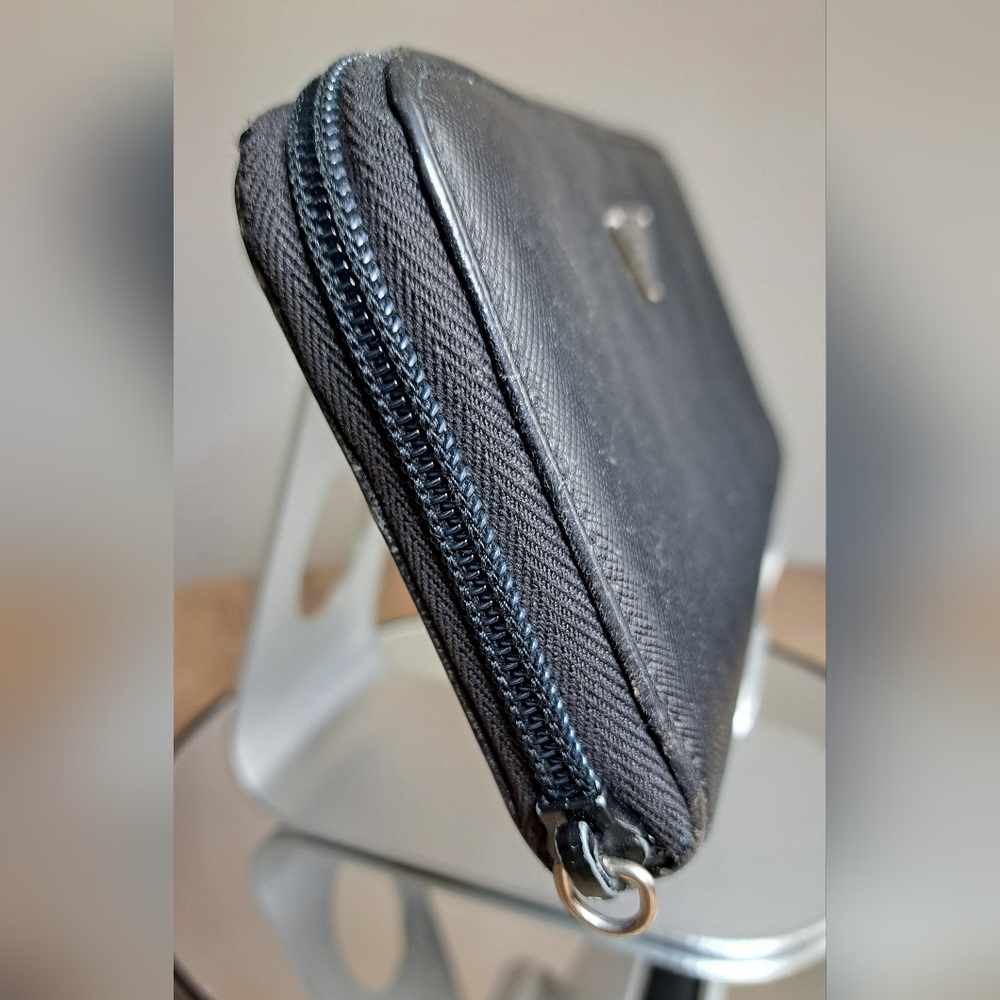 Prada Black Saffiano Leather Zip-Around Wallet - Picture 5 of 16